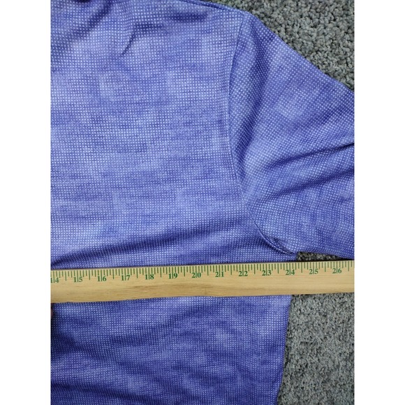 Callaway Polo Shirt Mens Size L Purple Striped Opti Dri Fit Golf Short Sleeve - Picture 10 of 11